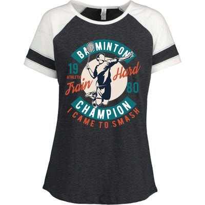 Badminton Champion Train Hard Enza Ladies Jersey Colorblock Tee