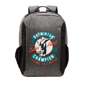 Badminton Champion Train Hard Vector Backpack