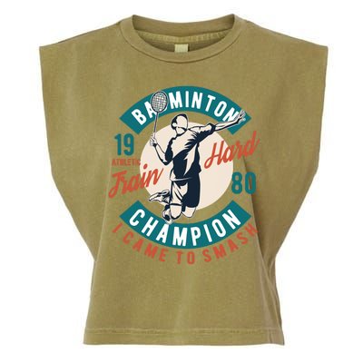 Badminton Champion Train Hard Garment-Dyed Women's Muscle Tee