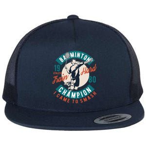 Badminton Champion Train Hard Flat Bill Trucker Hat