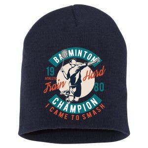 Badminton Champion Train Hard Short Acrylic Beanie