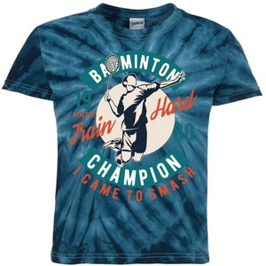 Badminton Champion Train Hard Kids Tie-Dye T-Shirt