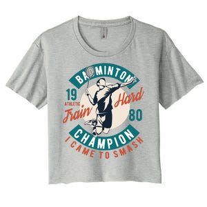 Badminton Champion Train Hard Women's Crop Top Tee