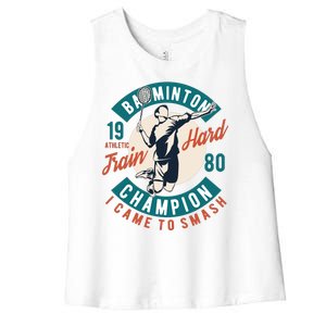 Badminton Champion Train Hard Women's Racerback Cropped Tank