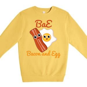 Bae Bacon And Eggs Funny Best Friends Premium Crewneck Sweatshirt