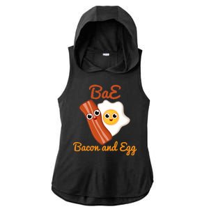 Bae Bacon And Eggs Funny Best Friends Ladies PosiCharge Tri-Blend Wicking Draft Hoodie Tank