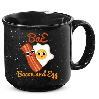 Bae Bacon And Eggs Funny Best Friends 15oz Campfire Ceramic Mug