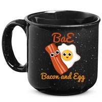 Bae Bacon And Eggs Funny Best Friends 15oz Campfire Ceramic Mug