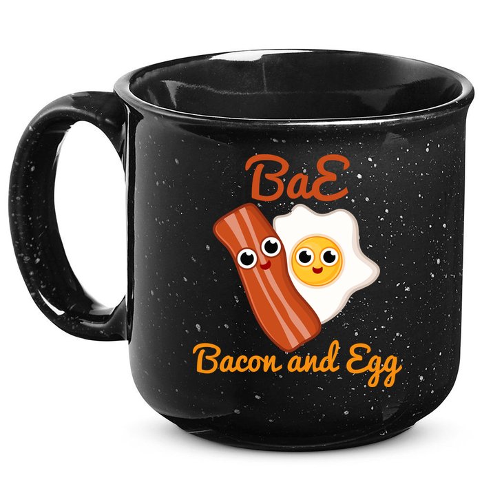 Bae Bacon And Eggs Funny Best Friends 15oz Campfire Ceramic Mug