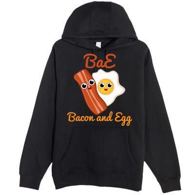 Bae Bacon And Eggs Funny Best Friends Premium Pullover Hoodie