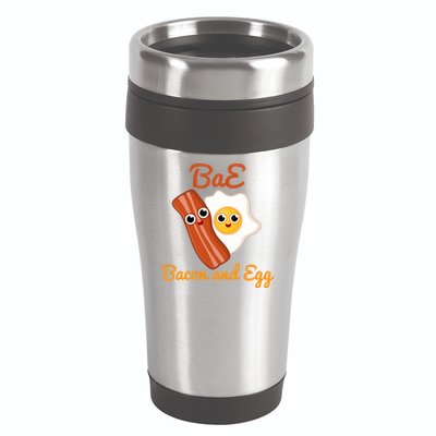 Bae Bacon And Eggs Funny Best Friends 16oz Travel Tumbler