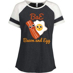 Bae Bacon And Eggs Funny Best Friends Enza Ladies Jersey Colorblock Tee