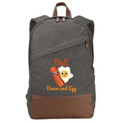 Bae Bacon And Eggs Funny Best Friends Cotton Canvas Backpack