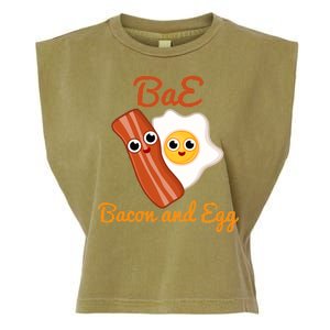 Bae Bacon And Eggs Funny Best Friends Garment-Dyed Women's Muscle Tee