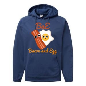 Bae Bacon And Eggs Funny Best Friends Performance Fleece Hoodie