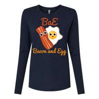 Bae Bacon And Eggs Funny Best Friends Womens Cotton Relaxed Long Sleeve T-Shirt