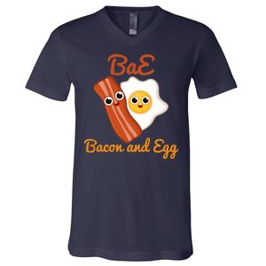 Bae Bacon And Eggs Funny Best Friends V-Neck T-Shirt