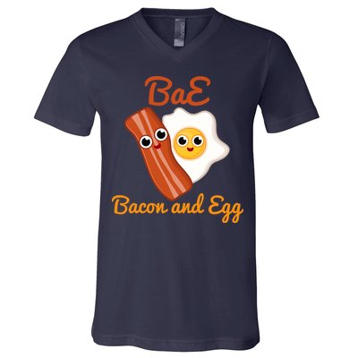 Bae Bacon And Eggs Funny Best Friends V-Neck T-Shirt