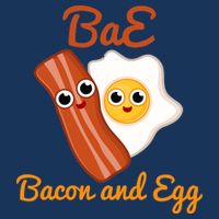 Bae Bacon And Eggs Funny Best Friends 7-Panel Snapback Hat