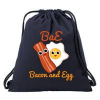 Bae Bacon And Eggs Funny Best Friends Drawstring Bag