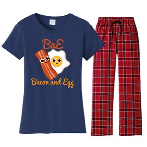 Bae Bacon And Eggs Funny Best Friends Women's Flannel Pajama Set