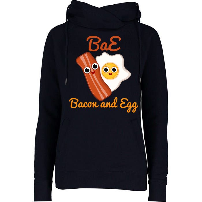 Bae Bacon And Eggs Funny Best Friends Womens Funnel Neck Pullover Hood