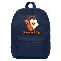 Bae Bacon And Eggs Funny Best Friends 16 in Basic Backpack