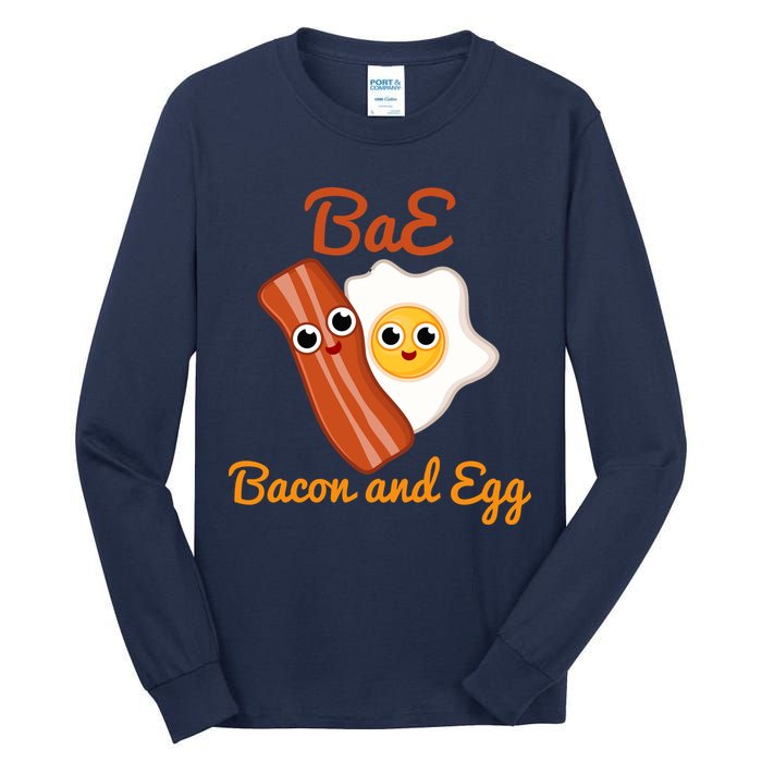 Bae Bacon And Eggs Funny Best Friends Tall Long Sleeve T-Shirt