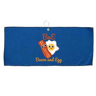 Bae Bacon And Eggs Funny Best Friends Large Microfiber Waffle Golf Towel