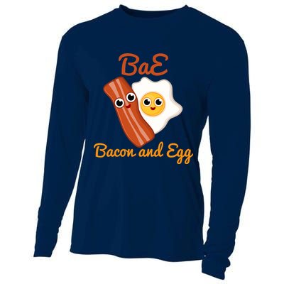 Bae Bacon And Eggs Funny Best Friends Cooling Performance Long Sleeve Crew