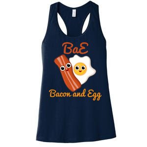 Bae Bacon And Eggs Funny Best Friends Women's Racerback Tank