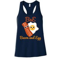 Bae Bacon And Eggs Funny Best Friends Women's Racerback Tank