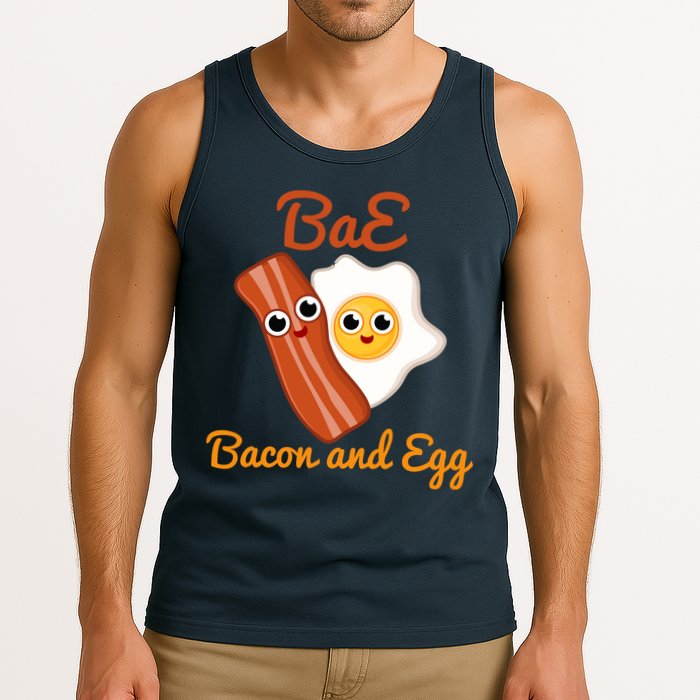 Bae Bacon And Eggs Funny Best Friends Tank Top