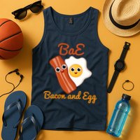 Bae Bacon And Eggs Funny Best Friends Tank Top