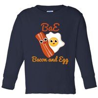 Bae Bacon And Eggs Funny Best Friends Toddler Long Sleeve Shirt