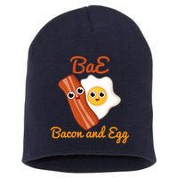 Bae Bacon And Eggs Funny Best Friends Short Acrylic Beanie