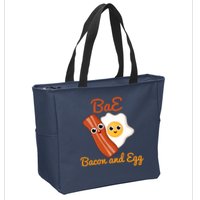 Bae Bacon And Eggs Funny Best Friends Zip Tote Bag
