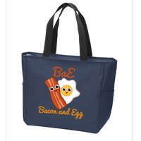 Bae Bacon And Eggs Funny Best Friends Zip Tote Bag