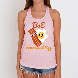 Bae Bacon And Eggs Funny Best Friends Women's Knotted Racerback Tank