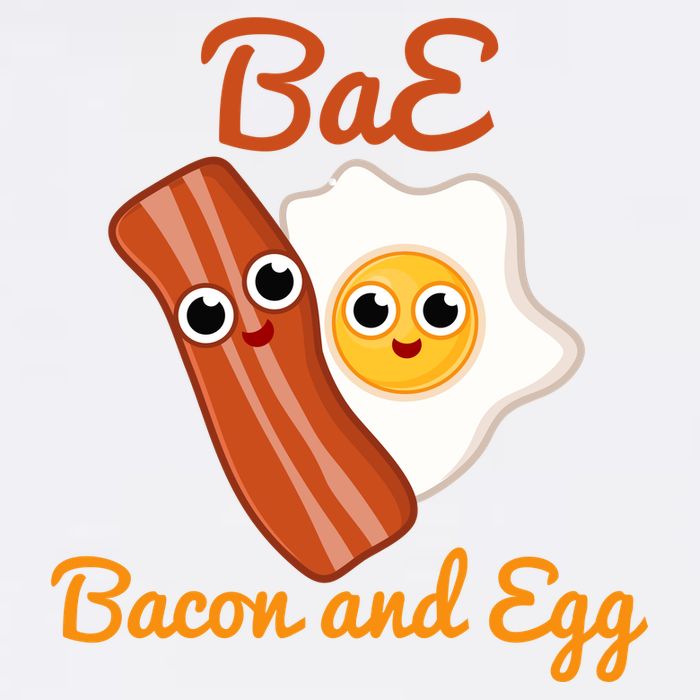 Bae Bacon And Eggs Funny Best Friends Garment-Dyed Sweatshirt