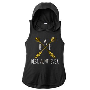 BAE Best Aunt Ever Arrows Logo Ladies PosiCharge Tri-Blend Wicking Draft Hoodie Tank