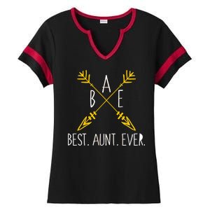 BAE Best Aunt Ever Arrows Logo Ladies Halftime Notch Neck Tee