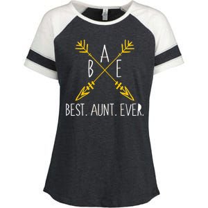 BAE Best Aunt Ever Arrows Logo Enza Ladies Jersey Colorblock Tee