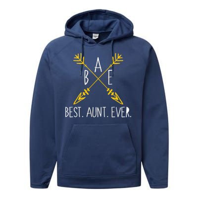 BAE Best Aunt Ever Arrows Logo Performance Fleece Hoodie