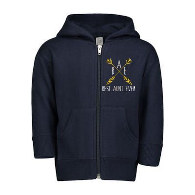 BAE Best Aunt Ever Arrows Logo Toddler Zip Fleece Hoodie