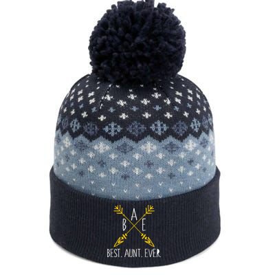 BAE Best Aunt Ever Arrows Logo The Baniff Cuffed Pom Beanie