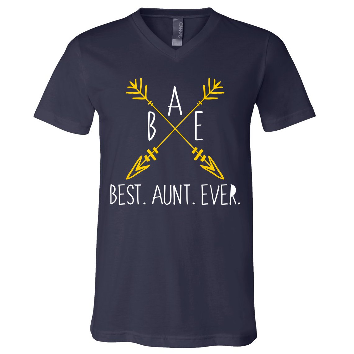 BAE Best Aunt Ever Arrows Logo V-Neck T-Shirt