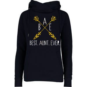 BAE Best Aunt Ever Arrows Logo Womens Funnel Neck Pullover Hood