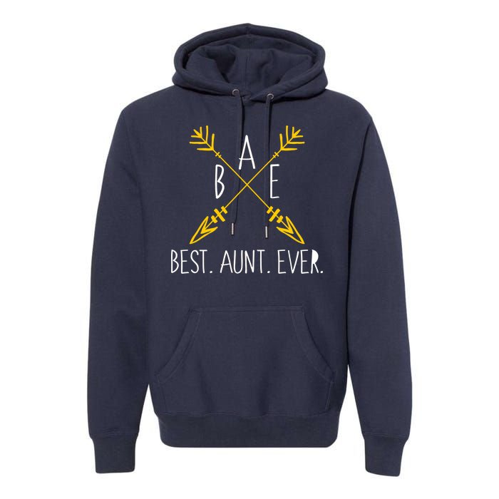 BAE Best Aunt Ever Arrows Logo Premium Hoodie