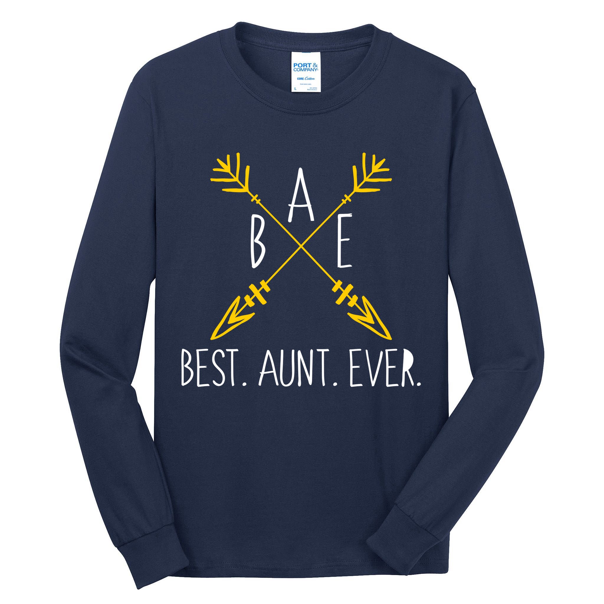 BAE Best Aunt Ever Arrows Logo Tall Long Sleeve T-Shirt